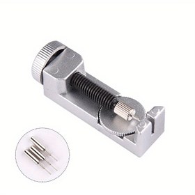 Resim Ayarlanabilir Saat Bantı Çıkarıcı Aracı - Kolay Saat Kayışı Çıkarma İçin DIY Yükseklik Ayarlanabilir Pense, Dayanıklı Metal Yapı, Montaj Gerektirmez, Saat Tamir Aracı, Şık Metalik Kaplama, Sağlam Yapı 
