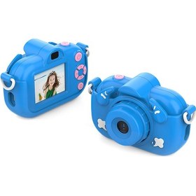 Resim Gajeena "12mp Çocuk Dijital Fotoğraf Makinesi - 1080p Video, 2.0 Ips Ekran, Otomatik Odaklama, 800mah Pil Mavi " 
