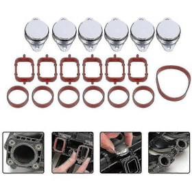 Resim 6x 33mm Dizel Girdap Kapağı Boşlukları Tapaları Emme Contası Kiti Bmw 320d 330d 520d 525d 530d 730d Ty Huiliang 