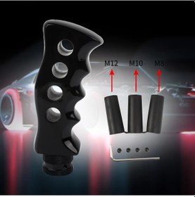 Resim Lumaworld Black Universal Araç Vites Topuzu Ergonomik Alüminyum Alaşım Manuel Konfor Tutuş 