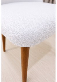 Resim Mutfak Sandalye Kılıfı-büyük Oval Likral Kum Desen Yıkanabilir Lastikli Sandalye Örtüsü Chair Cover Krem 