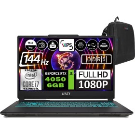 Resim Msı Cyborg 15 Intel Core I7 13620H 64GB 4tb SSD RTX4050 6gb Windows 11 Home 15.6" Fhd 144Hz Taşınabilir Bilgisayar A13VE1479XTRWH12 + Zetta Çanta 