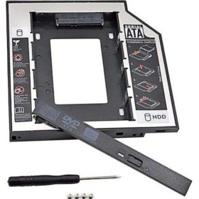 Resim Alfais AL-4717 12.7 mm Sata HDD Harddisk Caddy Kızak Kutu Laptop SSD Book Ikinci HDD Takma 