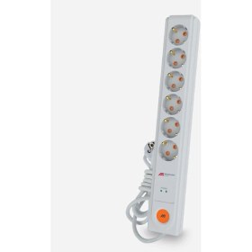 Resim Mutlusan Ri-Tech 6'lı Akım Korumalı Anahtarlı Grup Priz 