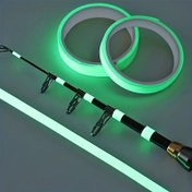 Resim 1 Rulo Yüksek Görünürlüklü Floresan Yeşil Karanlıkta Parlayan Balıkçılık Bandı - Dayanıklı PVC, Kendinden Yapışkanlı Etiket Gece Güvenliği & Yakalama Oranı Artırma İçin, Balıkçılık Etiketleri 