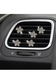 Resim FESECRAFT 2 Adet Parlayan Taşlı Çiçek Tasarımlı Araba Klima Süsü Klips Süslemeleri Araç İçi Araç Aksesuar 