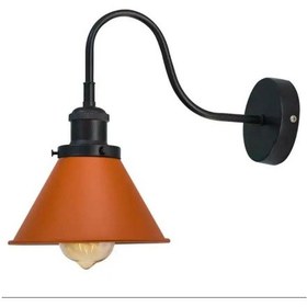 Resim Rsylight Retro Siyah Turuncu Metal Modern Dekoratif Rustik Aplik Siyah 