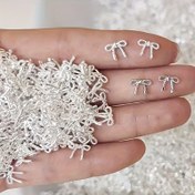 Resim 20 Adet Mini Fiyonk Tırnak Süsü, Alaşımlı Hipoalerjenik Süslemeler, Altın ve Gümüş, DIY Manikür Aksesuarları 