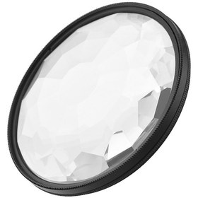 Resim Yifomall Siyah Ve Şeffaf Cam Yapılı Büyüteç Lens Filtresi - 7.7cm X 7.7cm Siyah Ve Şeffaf 