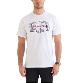 Resim Columbia Csc Roam Hex Erkek Kısa Kollu T-shirt Beyaz Cs0377-100 001 