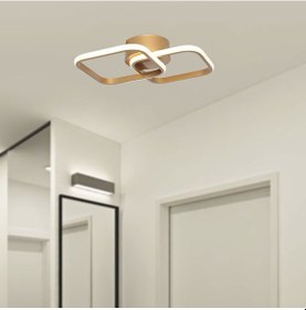 Resim Tt405-2-Esk Tt Aydınlatma Eskitme Boyalı 2 Li Kare Led Avize 
