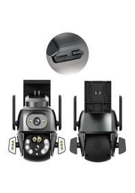 Resim Gece Görüşlü 2+2 Mp Speed Dome 2 Kameralı Wifi Ptz Ip Kamera Pro 