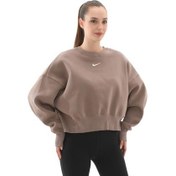 Resim Nike W Nsw Phnx Flc Oos Crew Kadın Sweatshirt Kahve 