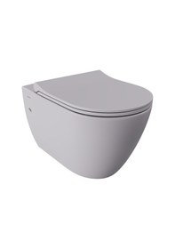 Resim Bocchi Venezia Asma Klozet Kanalsız Mat Gri Kapak Dahil 1295-006-0128 Çok Renkli 