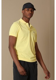 Resim Lufian Erkek Laon Spor Polo Yaka T-Shirt 627111040091 Sarı-Sarı 