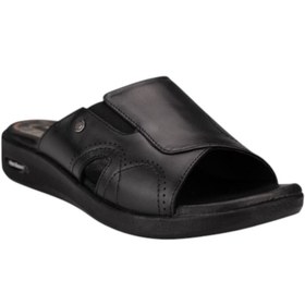 Resim Forelli 13703-G Naye Siyah Kadın Comfort Deri Terlik 