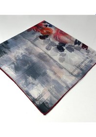 Resim Miray Nevada Büyük Boy Organik Pamuk Eşarp - 120 X 120 - 06253 Gri-bordo 