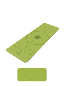 Resim Gymo Hizalamalı 6mm TPE Yoga Matı Pilates Minderi Diz Dirsek Koruyucu Matlı Set Yeşil 