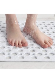 Resim MAİN SHOP Kare Bubble Banyo Paspası & Duş Kaydırmazı Beyaz Renk 2 Adet 54x54 Cm M-149 