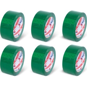 Resim TeknoKapsül 45 mm x 100 mt Yeşil Koli Bandı 6 Adet 