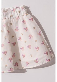 Resim Kız Bebek Çocuk Askılı Lila Tişört Çiçekli Etekli Takım-1153 Lila 