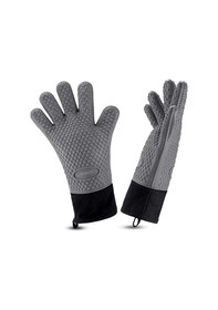 Resim Silikon Fırın Eldiveni - 1 Çift - Gri 