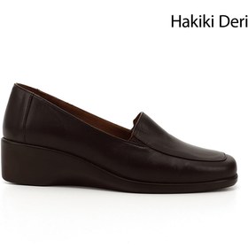 Resim GÖNDERİ(R) Kadın Kahve Antik Dolgu Taban Hakiki Deri Ayakkabı 