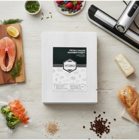 Resim E&D Collection T.M.Q.G 50 Adet Tırtıklı Vakum Makinesi Poşeti Torbası (SEÇENEKLİ) (20x25cm) 