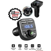 Resim Cadde Outlet Car X8 Araç Fm Transmitter 5.0 Bluetooth Araç Kiti USB Mp3 Sd Kart Çakmaklık Girişli Araba Oto Teyp 