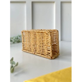Resim Mottogo Rattan Dikdörtgen Peçetelik 