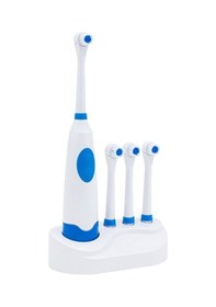 Resim Powermaster G-08 Dönen Başlıklı Pilli Otomatik Diş Fırçası 3 Adet Beyaz - Mavi 