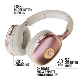 Resim Marley Positive Vibration Xl Anc Kulaklık: Kulak Üstü Kablosuz Aktif Gürültü Engelleyici Bluetooth K 