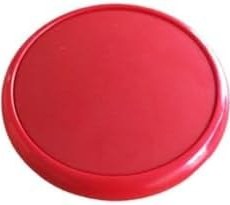 Resim EYM 5 Adet Çocuk Odası Tekli Düğme Mobilya Kulp Çap 55 mm Kırmızı 