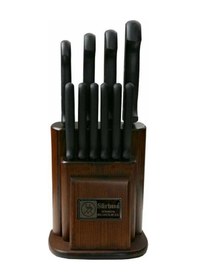 Resim Sürbisa Sürmene 61501-e Eskitme Ahşaplı Mutfak Bıçak Seti - 10 Lu Kahverengi 