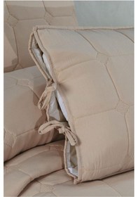 Resim Cratos Comfort Çift Kişilik Yatak Örtüsü Bej Bej 