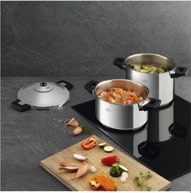 Resim Kuhn Rikon 3014 Duromatic İnox 8 + 4 Litre Düdüklü Tencere Seti 