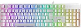 Resim GAMEBOOSTER G24W Enigma Rainbow Aydınlatmalı Red Switch Mekanik Beyaz Oyun Klavyesi 