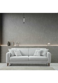 Resim Sare 3+3+1 Berjer Koltuk Takımı Ares Beyaz+koyu Gri 