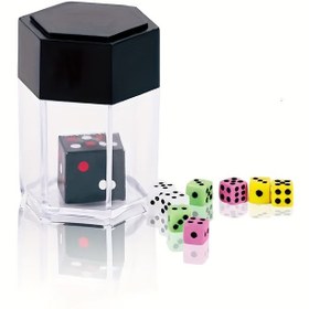 Resim 1 adet Büyük Sihirli Zar Patlama Şakası - 8 Renkli Mini Zarları 1'e Dönüştürür, Dayanıklı Plastik, Partiler ve Yakın Performanslar için İdeal, 14+ Yaş için Uygun, Yakın Bakım Aksesuarı | Canlı Zar Tasarımı | Şeffaf Plastik Yapı 