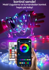 Resim SULED 10 Metre Bluetooth Telefon Kontrollü Smart Şerit Led Sese Duyarlı Kumandalı Led Işık 