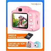 Resim Çocuk Kamerası Dijital Fotoğraf Makinesi Mini 1080P Hd Kamera Hafıza Kart Hediyeli 