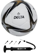 Resim Delta Super League El Dikişli 4 Numara Dura-Strong Futbol Topu + Çok Fonksiyonlu Top Pompası İkili Set 