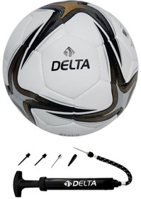 Resim Delta Super League El Dikişli 4 Numara Dura-Strong Futbol Topu + Çok Fonksiyonlu Top Pompası İkili Set 