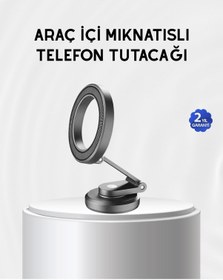 Resim Manyetik Katlanabilir Araç Telefon Tutucu Magsafe Uyumlu, 360 Ayarlanabilir, Güçlü Mıknatıs 