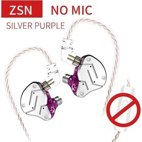 Resim Kz-zsn Metal Kulaklık Hibrit Teknolojisi 1ba+1dd Hıfı Bas Kulakiçi Kulaklık Without Mic Purple Diğer 