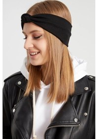 Resim Handmade New Dizayn Butik Bandana Saç Bandı, Ekstra Yumuşak Yerli Kumaş, Şık Rahat Göz Alıcı - Tek Ebat / Siyah Siyah 