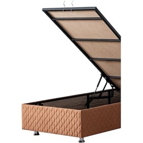 Resim Setaymobilya Baza, Şah Açık Kahve Tek Kişilik Baza + Başlık, Mdf - Setay 