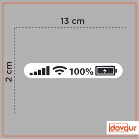 Resim Dovaur Şarj Göstergesi Araba Motor Laptop Sticker Etiket 