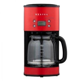Resim Vestel Retro Filtre Kahve Makinesi Kırmızı 