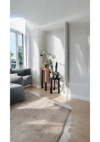 Resim Ahşap 2 Li Set Mantar Yan Sehpa Fiskos / Çiçeklik Modern Ceviz Renk Ceviz 